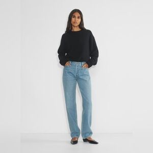 Denim Forum Light Blue Straight Leg Jeans
